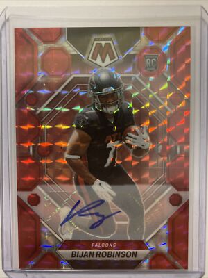 Bijan Robinson 2023 Mosaic RC AUTO 101/125 Red Color Match Falcons