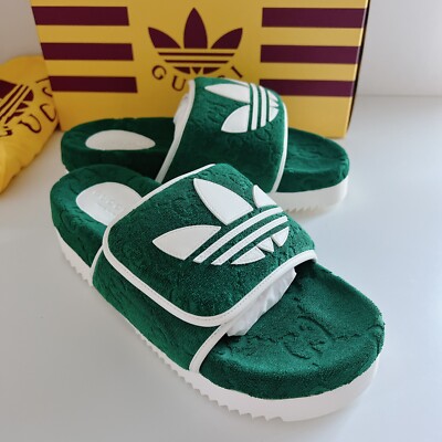 GUCCI ×  サンダル 9 グッチアディダス Adidas x Gucci Men's Slide Sandal Green UK 9 | eBay