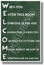 Welcome: When You Enter This Room chalkboard - NEW Motivational POSTER cm1185 