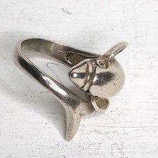 Dolphin Sterling Silver Wrap Ring Size 6 010 