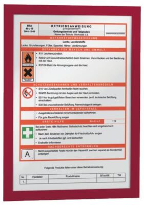 Durable 487203 Magnetrahmen DURAFRAME  - A4, 322 x 236 mm, rot