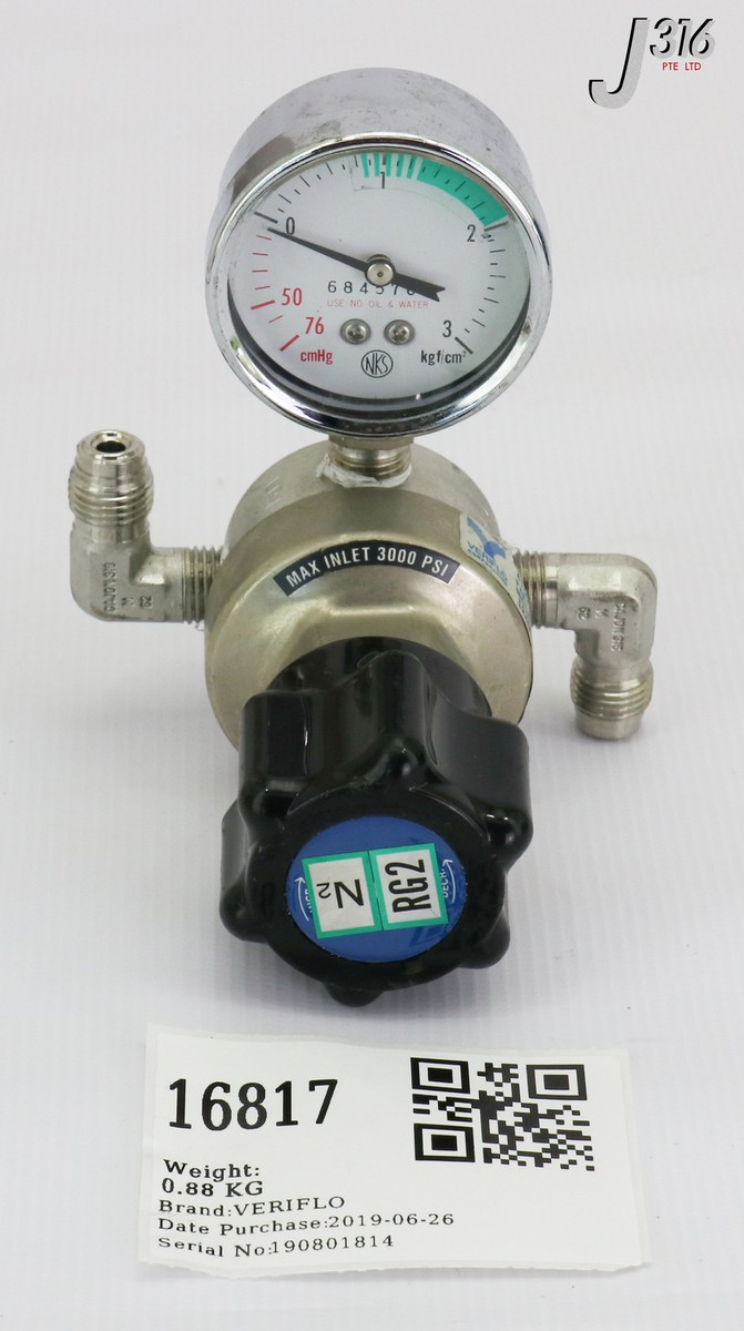 16817 VERIFLO PR REG 41300420 W/ PR GAUGE MAX INLET 3000PSI IR400S