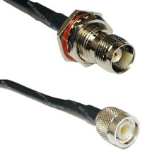 RFC240UF TNC FEMALE BULKHEAD to TNC MALE RF Cable FAST-SHIP LOT
