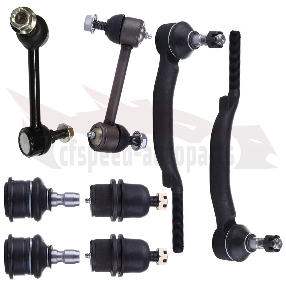 8pcs Front Ball Joints Sway Bar Tie Rod End For 2004-2007 Chevrolet Trailblazer