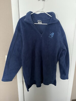 Cityscape Quebec Canada Fleece Pullover 1/4 Zip M