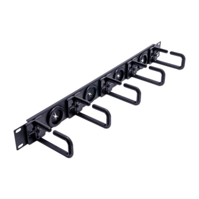 StarTech CABLMANAGERH 1U Rackmontierbarer Rack-Kabelmanager - schwarz