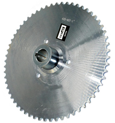 60 Tooth Go Kart Live Axle Hub Sprocket 40/41/420 Chain 1  Bore 1/4'' Key Way.
