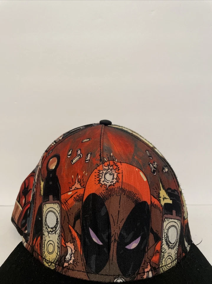 Marvel Deadpool All Over Print SnapBack Hat Nylon & Cotton - Image 2 of 4