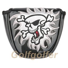 King Skull Golf Mallet Cover Mallet Putter Club Head Cover with Magnetic Closure