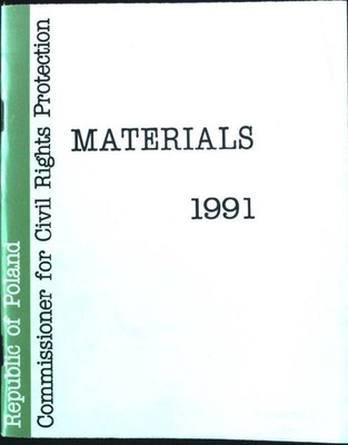 Commissioner for Civil Rights Protection. - Materials 1991. Republic of Poland. 