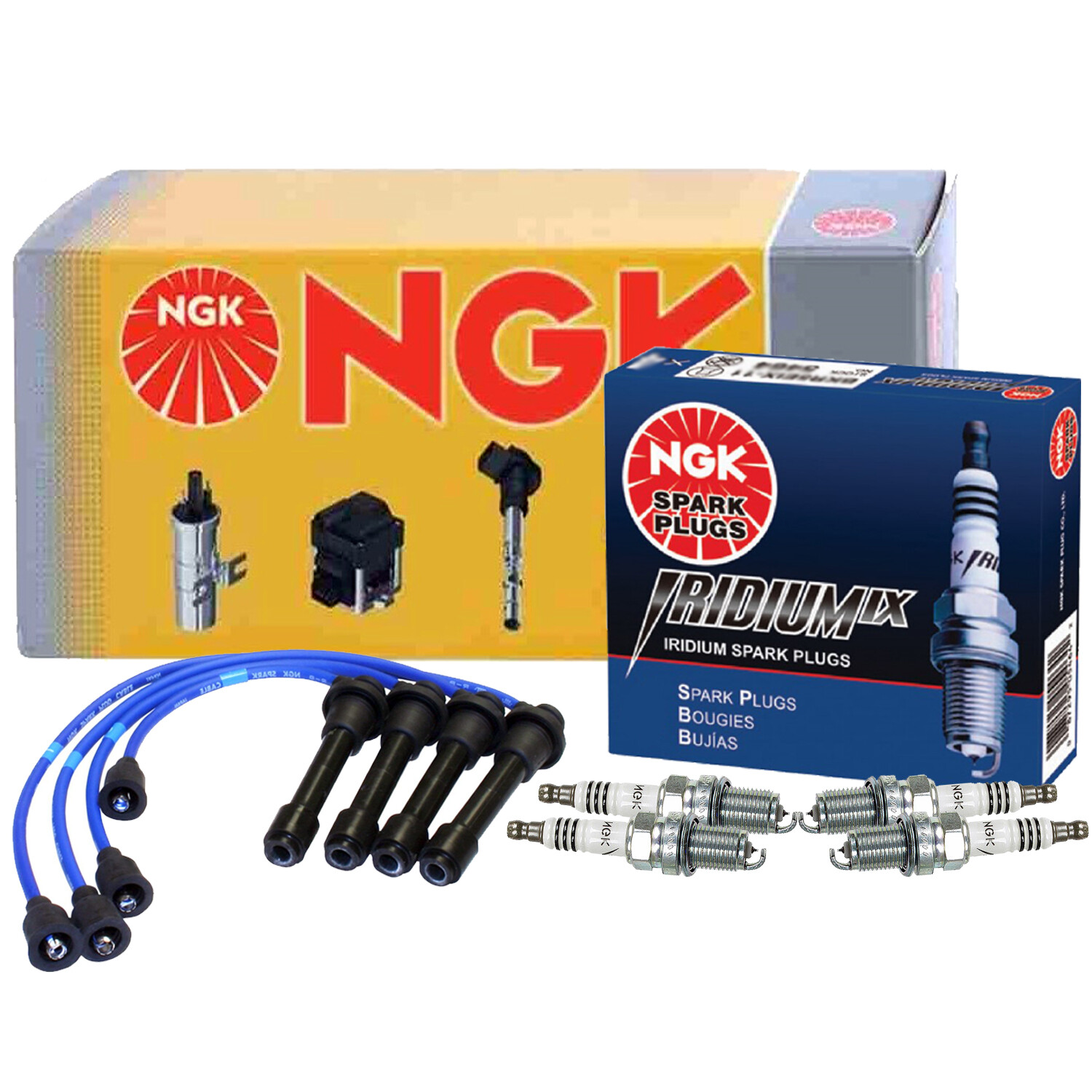 NGK Wire  4 Iridium IX Platinum Spark Plugs Kit For Suzuki Esteem GL GLX Plus