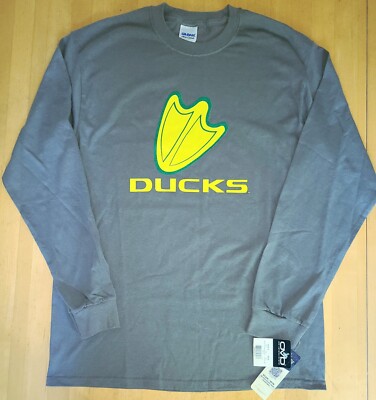 Oregon Ducks NEW Long Sleeve LS Men s M Med T TEE Shirt Cotton Football Team