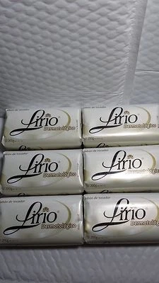 6 LIRIO DERMATOLOGIC BAR SOAP (PACK OF 6 BARS) 200 GR. 7 OZ EACH MADE MEXICO