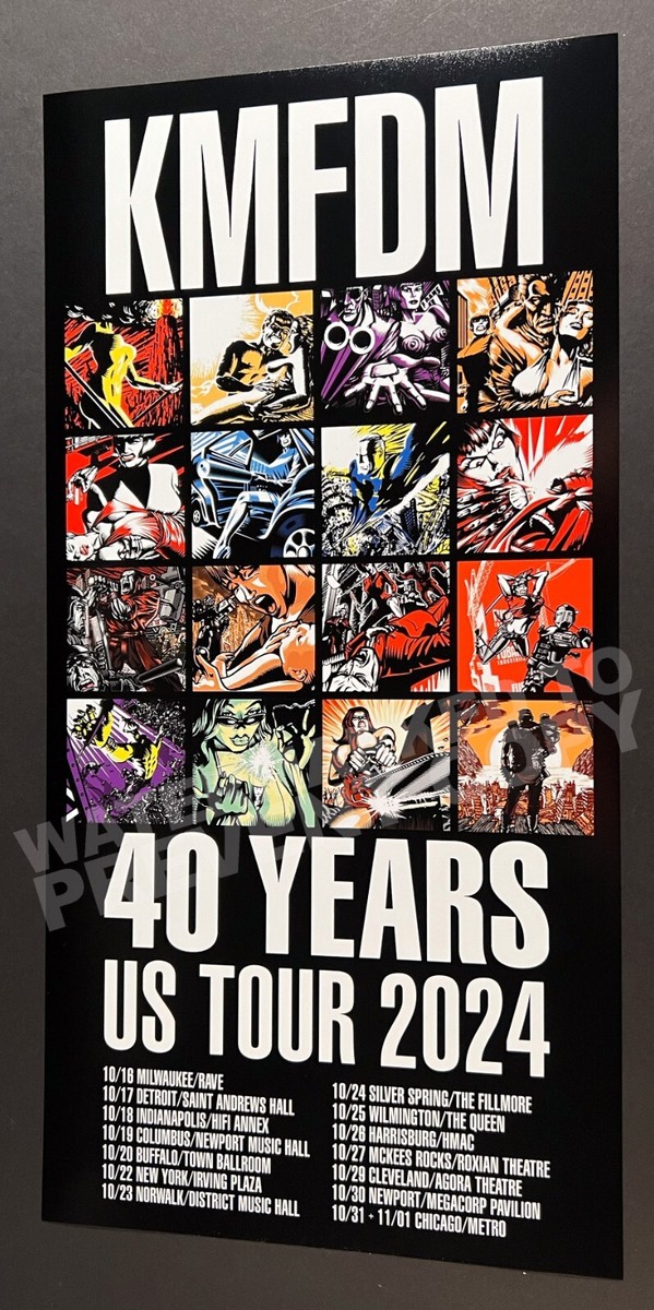 KMFDM 2024 40th Anniversary North America Tour Concert Promo