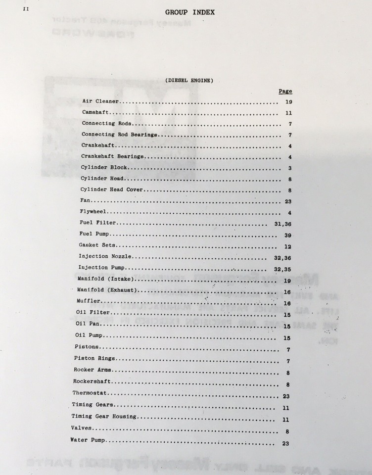 Massey Ferguson 40B Tractor Service Parts Manual Repair Shop Set