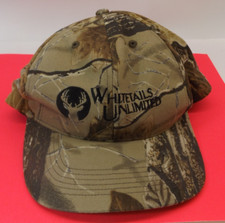Whitetails Unlimited Camo Real Tree Adjustable Hat Hunting Fishing Made In USA!