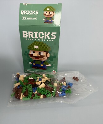 Bricks Grüner Klempner Luigi Klemmbausteine 164 PCS 6,2 x 3,6 x 4,6 cm DIY