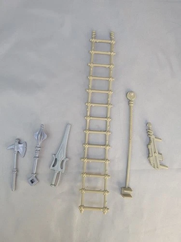 Vtg 1980's HE-MAN Castle Grayskull Ladder & Weapons Lot MOTU Mattel
