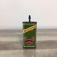 Vintage Remington Gun Oil Handy Oiler Oil Empty Tin Can ~ Advertisement