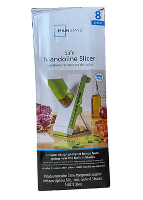 Safe Mandoline Slicer 8 Pieces 3 Blades Open Box Used