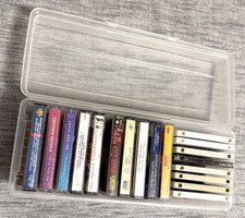 Lot of 18 Cassette tapes w/ plastic case: Police, Billy Joel, Aerosmith, etc.