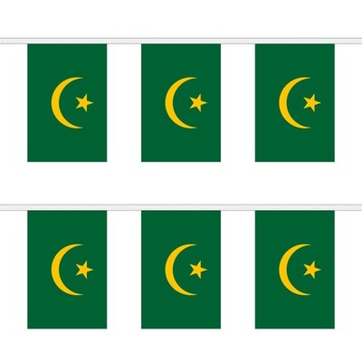 Flagtex Mauretanien alte rechteckige Wimpelkette