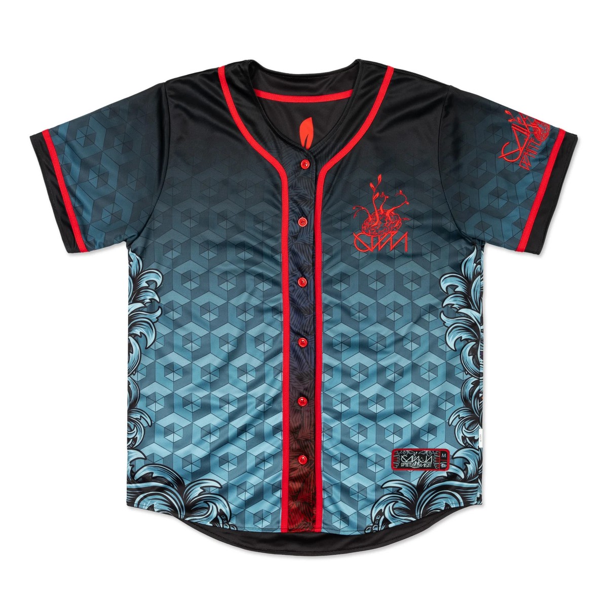 Ganja White Knight Bassline 2.0 Reversible Baseball Jersey Size S