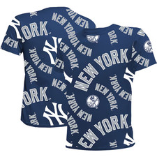 NEW YORK YANKEES STITCHES ALL OVER PRINT AOP T SHIRT BOYS YOUTH L LARGE NEW