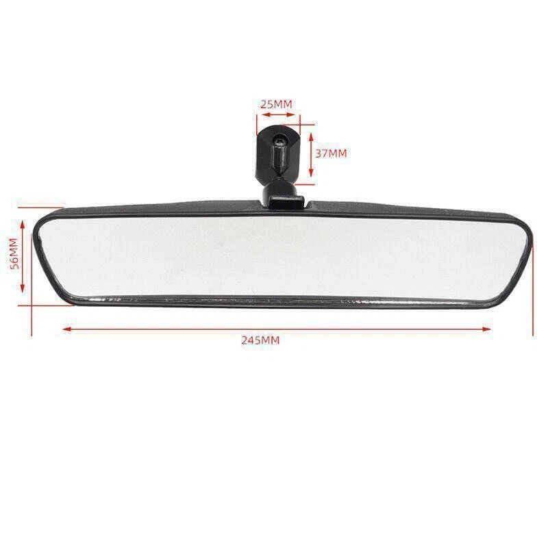 Espelho retrovisor universal panorâmico para carro kit de substituição antirreflexo 10" - Imagem 2 de 4
