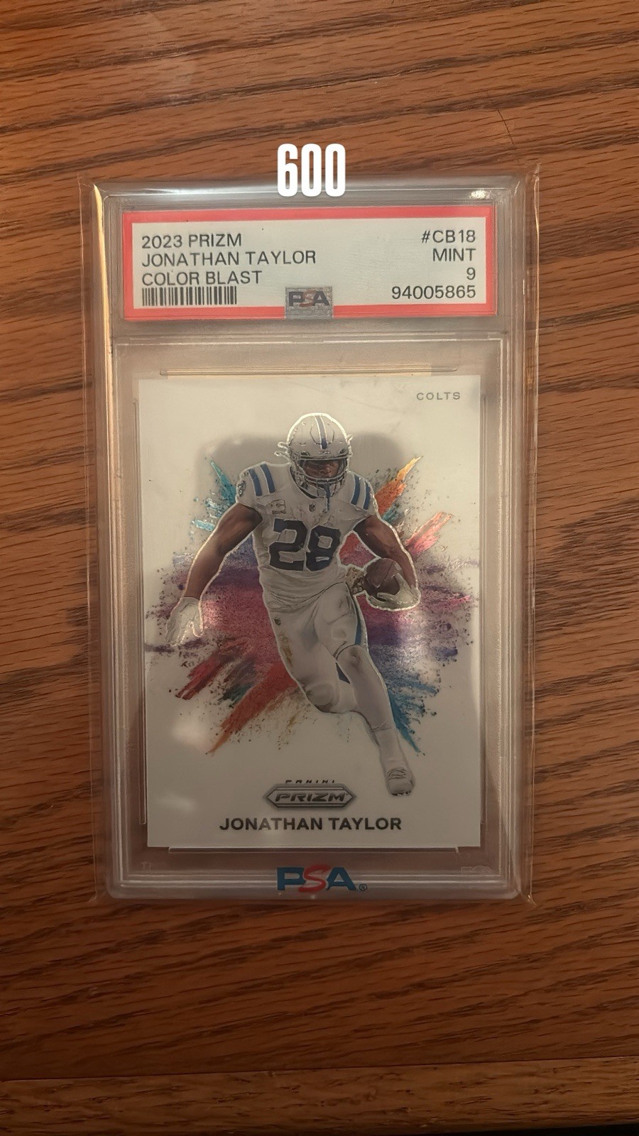 2023 Panini Prizm - Color Blast Jonathan Taylor #CB-18