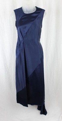 Loewe Women's Navy Blue Sleeveless Back Cut Out Asymmetrical Dress 36 US 4