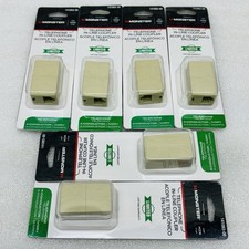 Lot of 6  NEW  Monster Telephone In-Line Coupler Modular Extender Female to F