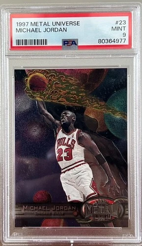 1997 METAL UNIVERSE #23  MICHAEL JORDAN PSA 9 ICONIC CARD!