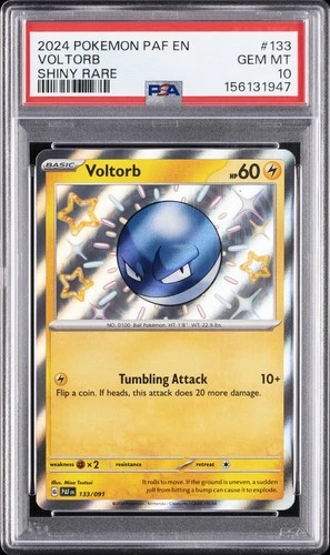 2024 POKEMON PAF EN-PALDEAN FATES SHINY RARE #133 VOLTORB PSA 10