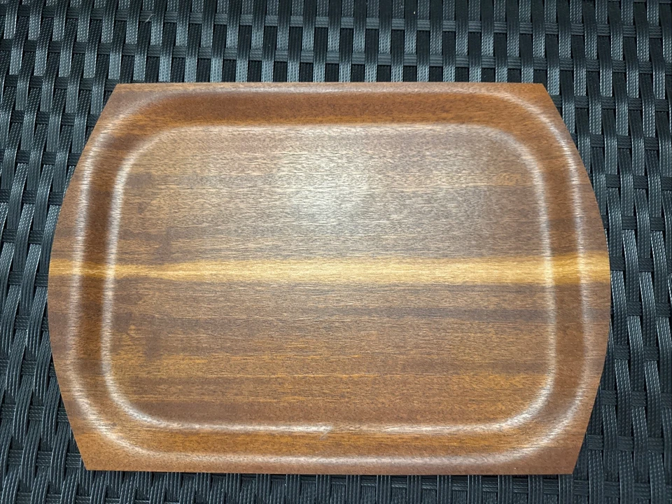 Servier Tablett aus Teakholz Tray Vintage Mid Century  32,5 cm x 23 cm