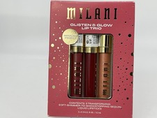 Milani Stay Put Liquid Lip Shimmer Trio Glisten Glow Pink