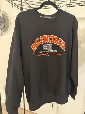 Black Balenciaga Maison Crewneck Sweatshirt