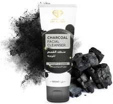 Saif Al Fares Charcoal Facial Cleanser, Detoxifying Face Wash, 100ml Free Ship