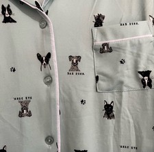 rae dunn pajama set XL Women  s New Blue Dogs And Cats Print