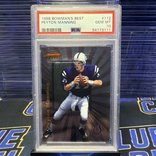 1998 Bowman’s Best Best Performers #BP1 Peyton Manning ROOKIE PSA GEM MINT 10