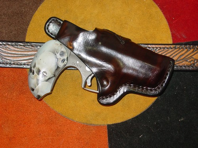 #ad Bond Arms Snake Slayer crossdraw dark dark brown leather holster Made in USA $80.95