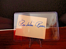 PEE WEE REESE AUTOGRAPH SMALL INDEX CARD TYPE [ NO COA ]