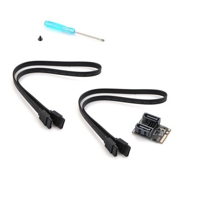 M2 to SATA 3.0 PCI-E3.0 Card Key A +E WiFi M.2 to Dual Port SATA Adapter Card A