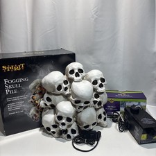 Spirit Halloween Fogging Skull Pile Decoration Haunted House Fog Machine Works
