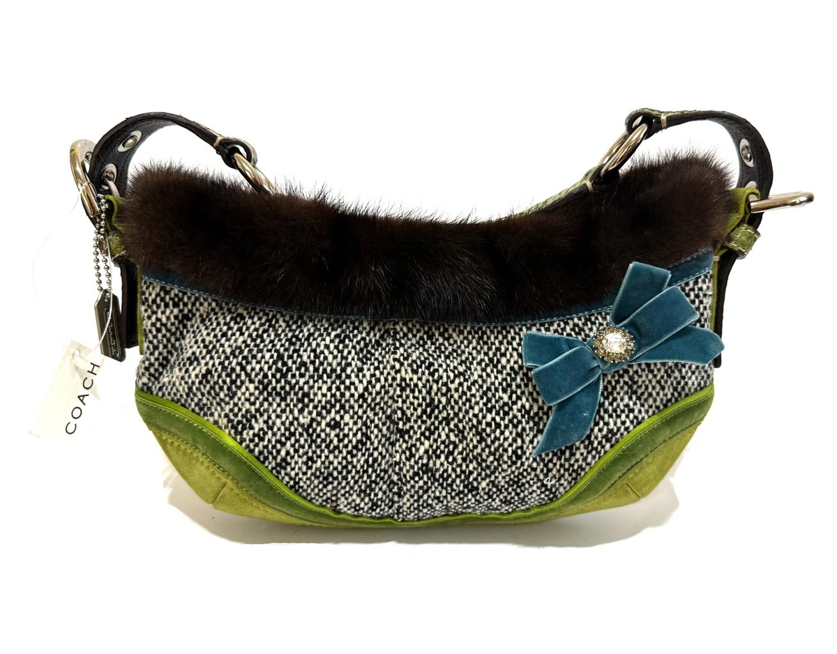 Coach Women's Bow Suede Exterior Bags & Handbags for Women for