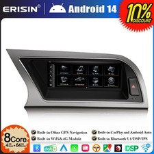 8.8" Qualcomm 4+64GBAndroid 14 GPS Autoradio CarPlay Navi pour Audi A4 2013-2016