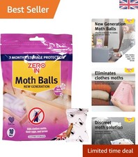 Compressed Powder Moth Balls - 10-Pack for Long-Lasting Protection Without Mess