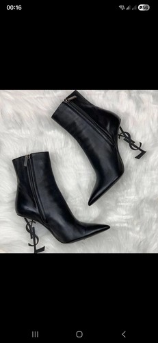 YSL Saint Laurent Heels Size 6 Original Ankle Boots. Excellent Condition Black