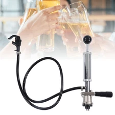 Beer Keg Pump Leakproof Stainless Steel Beer Tap Pump S Type Dispenser for Party