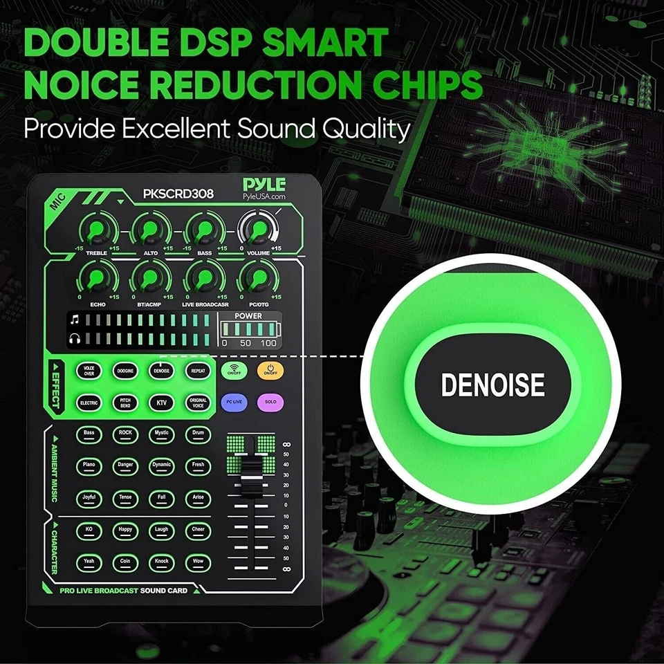 Pyle DJ Controller w/ 8 Sound Effects 8 Characters Sound & 8 Control Knobs - Image 2 of 4